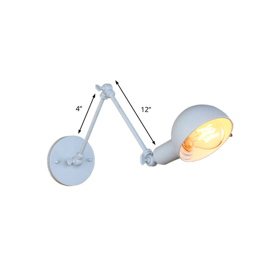 Vivolux | 1 Bulb Wandleuchte Retro-Stil Schwenkarm Metall Mini Wandlampe in Weiß für das Arbeitszimmer