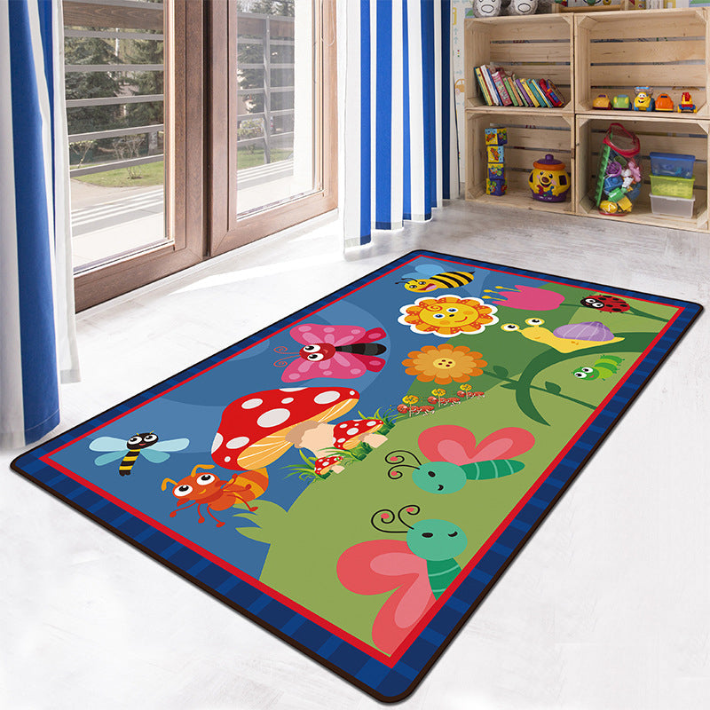 Vivolux | Educatief Multicolor Dierentuin Print Tapijt Synthetisch Cartoon Tapijt Antislip Leer- en Speeltapijt voor Kinderen