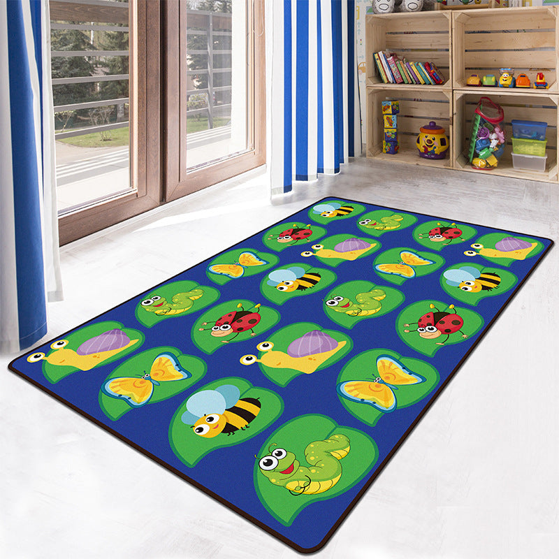 Vivolux | Educatief Multicolor Dierentuin Print Tapijt Synthetisch Cartoon Tapijt Antislip Leer- en Speeltapijt voor Kinderen