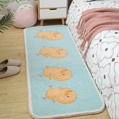 Vivolux | Pastel Multi Kleuren Scandinavisch Tapijt Katoenen Dierentapijt Machine Wasbare Vloerkleed voor Meisjeskamer