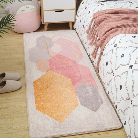 Vivolux | Pastel Multi Kleuren Scandinavisch Tapijt Katoenen Dierentapijt Machine Wasbare Vloerkleed voor Meisjeskamer
