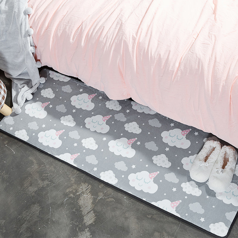 Vivolux | Entspannt Geschichteter Tierdruck Teppich Bunt Kinderkunstteppich Polypropylen Rutschfeste Unterseite Fleckenresistenter Maschinenwaschbarer Teppich für das Schlafzimmer