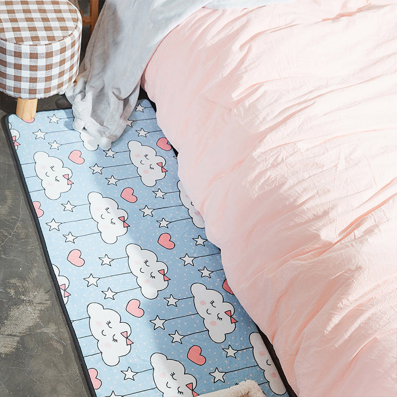 Vivolux | Entspannt Geschichteter Tierdruck Teppich Bunt Kinderkunstteppich Polypropylen Rutschfeste Unterseite Fleckenresistenter Maschinenwaschbarer Teppich für das Schlafzimmer