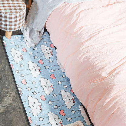 Vivolux | Entspannt Geschichteter Tierdruck Teppich Bunt Kinderkunstteppich Polypropylen Rutschfeste Unterseite Fleckenresistenter Maschinenwaschbarer Teppich für das Schlafzimmer