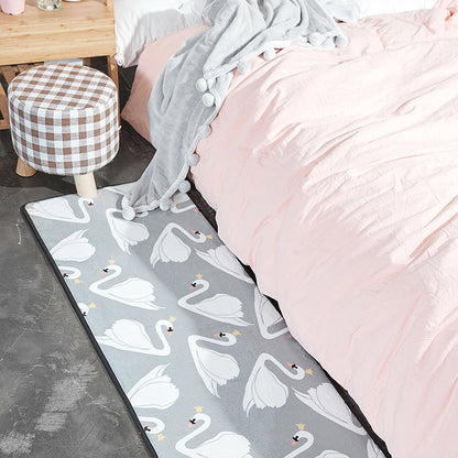 Vivolux | Entspannt Geschichteter Tierdruck Teppich Bunt Kinderkunstteppich Polypropylen Rutschfeste Unterseite Fleckenresistenter Maschinenwaschbarer Teppich für das Schlafzimmer