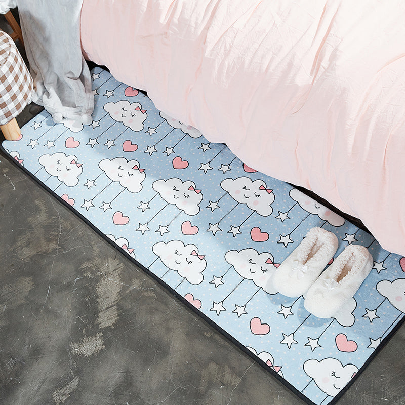 Vivolux | Entspannt Geschichteter Tierdruck Teppich Bunt Kinderkunstteppich Polypropylen Rutschfeste Unterseite Fleckenresistenter Maschinenwaschbarer Teppich für das Schlafzimmer