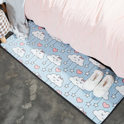 Vivolux | Entspannt Geschichteter Tierdruck Teppich Bunt Kinderkunstteppich Polypropylen Rutschfeste Unterseite Fleckenresistenter Maschinenwaschbarer Teppich für das Schlafzimmer