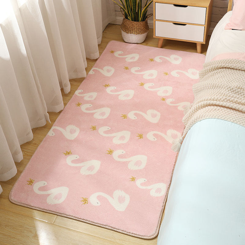 Vivolux | Stijlvolle Multi-Kleurige Kinderen Tapijt Katoen Patroon Vloerkleed Machine Wasbaar Huisdier Vriendelijk Antislip Ondergrond Tapijt voor Meisjes Slaapkamer