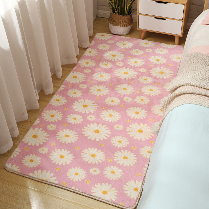Vivolux | Stijlvolle Multi-Kleurige Kinderen Tapijt Katoen Patroon Vloerkleed Machine Wasbaar Huisdier Vriendelijk Antislip Ondergrond Tapijt voor Meisjes Slaapkamer