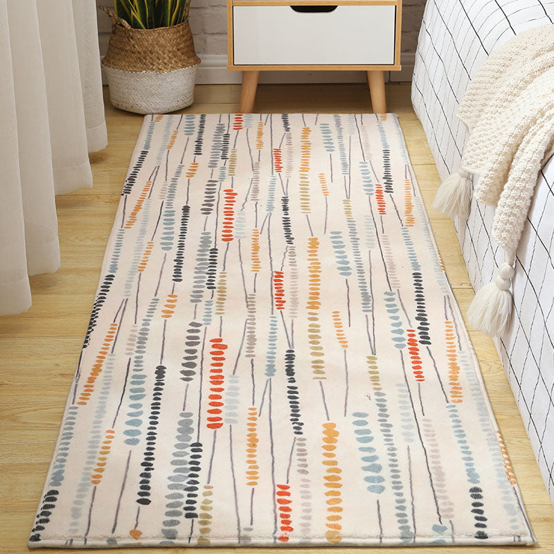 Vivolux | Stijlvolle Multi-Kleurige Kinderen Tapijt Katoen Patroon Vloerkleed Machine Wasbaar Huisdier Vriendelijk Antislip Ondergrond Tapijt voor Meisjes Slaapkamer