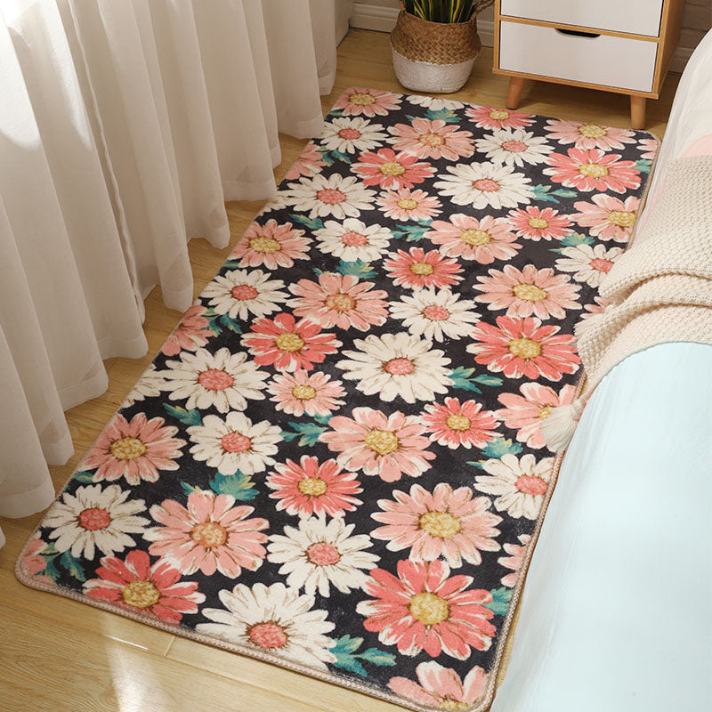 Vivolux | Stijlvolle Multi-Kleurige Kinderen Tapijt Katoen Patroon Vloerkleed Machine Wasbaar Huisdier Vriendelijk Antislip Ondergrond Tapijt voor Meisjes Slaapkamer
