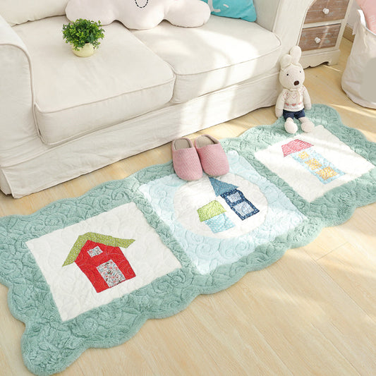 Vivolux | Scherpe Huis Teken Tapijt Multi-Kleur Kinderen Tapijt Synthetisch Vlekbestendig Huisdier Vriendelijk Antislip Gebied Tapijt voor Baby Kamer