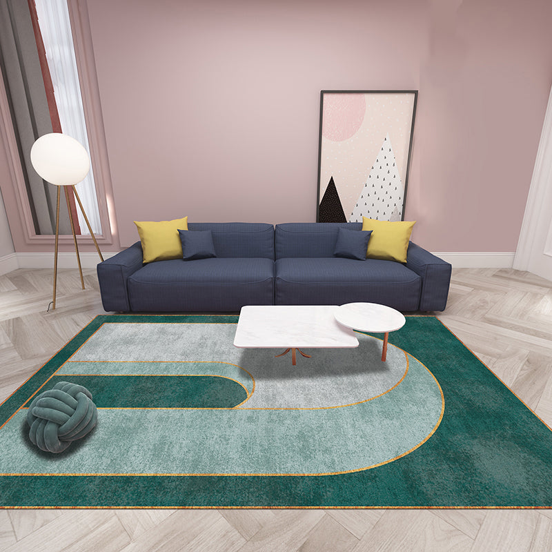 Vivolux | Klassischer gewölbter Türteppich mehrfarbiger postmoderner Teppich Polyester rutschfeste Rückseite waschbar haustierfreundlicher Teppich für den Raum