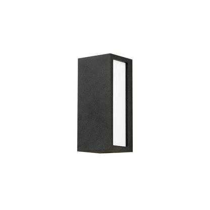 Vivolux | Textured Black Rectangular LED Wandbevestigingslicht Simpliciteit Metallic Wandlampverlichting voor Patio