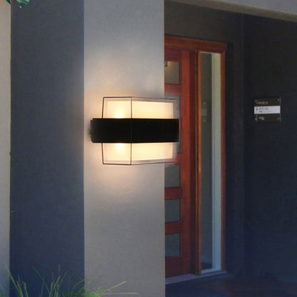 Vivolux | Geometrische Wandlamp Moderne Acryl Balkon LED Wandlichtarmatur in Textured Schwarz