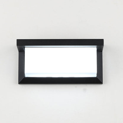 Vivolux | Rechthoekige Binnenplaats Wandlamp Verlichting Metallic Moderne LED Wandlamp Fixture in Zwart