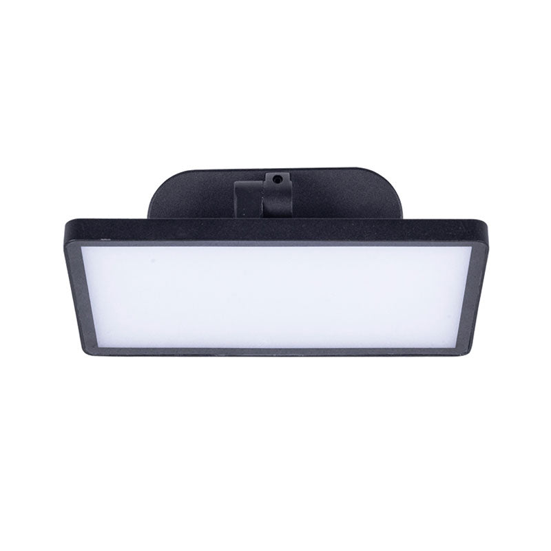 Vivolux | Moderner quadratischer LED-Wandbeleuchtung Metallische Innenhof-Wandbeleuchtung in Schwarz