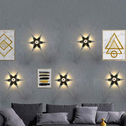 Vivolux | Gearvormige Wandlamp Minimalistische Aluminium Balkon LED Wandverlichtingsarmatuur in het Zwart