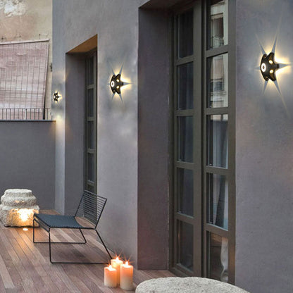 Vivolux | Gearvormige Wandlamp Minimalistische Aluminium Balkon LED Wandverlichtingsarmatuur in het Zwart