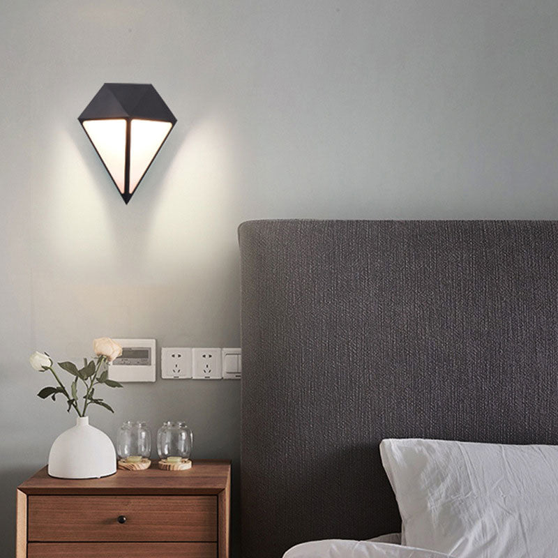 Vivolux | Aluminium Diamant Wand Sconce Licht Minimalistisch Zwart LED Wandmontage Verlichting voor Buiten