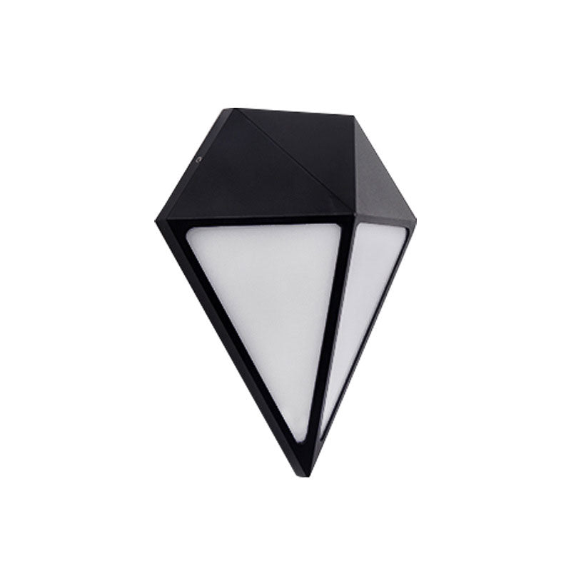 Vivolux | Aluminium Diamant Wand Sconce Licht Minimalistisch Zwart LED Wandmontage Verlichting voor Buiten