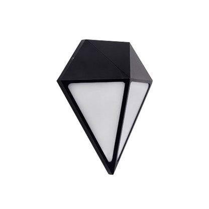 Vivolux | Aluminium Diamant Wand Sconce Licht Minimalistisch Zwart LED Wandmontage Verlichting voor Buiten