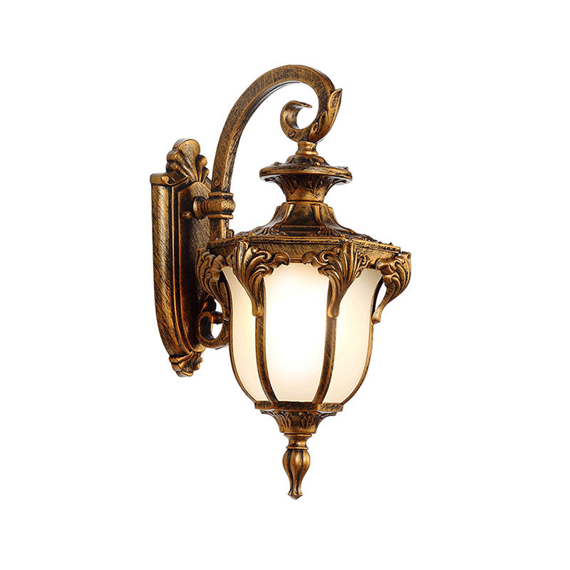 Vivolux | Bell Shade Frost Glass Wandmontage Licht Vintage 1-Licht Buiten Wandverlichting Fixture