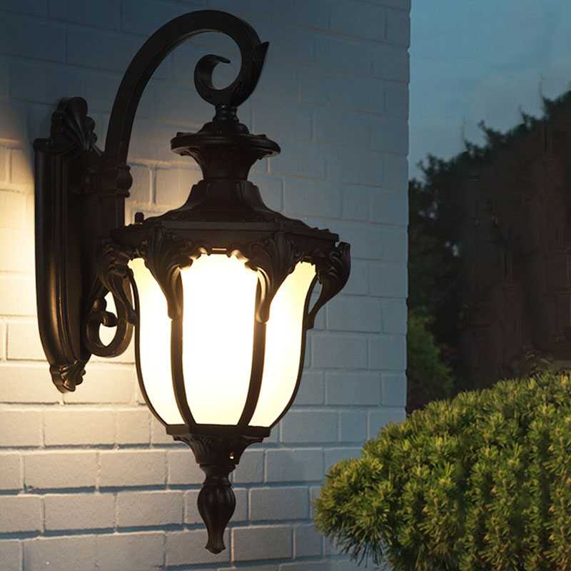 Vivolux | Bell Shade Frost Glass Wandmontage Licht Vintage 1-Licht Buiten Wandverlichting Fixture