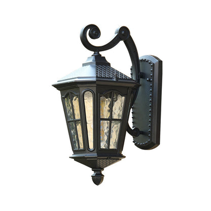 Vivolux | Einzelne-Glühbirne Wandmontage Licht Retro Glockenform Rippen Glas Wandbeleuchtung für Innenhof