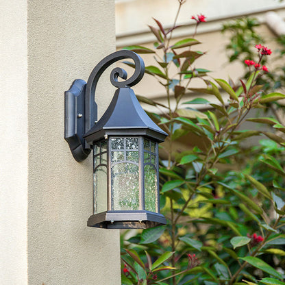 Vivolux | Seedy Glass Pavilion Vormen Wandlamp Classic 1 Hoofds Courtyard Wandverlichting in Zwart