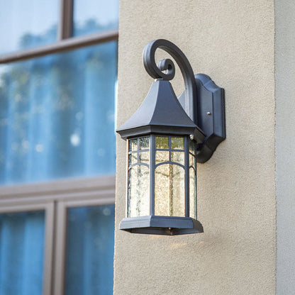 Vivolux | Seedy Glass Pavilion Vormen Wandlamp Classic 1 Hoofds Courtyard Wandverlichting in Zwart