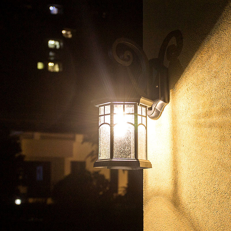 Vivolux | Seedy Glass Pavilion Vormen Wandlamp Classic 1 Hoofds Courtyard Wandverlichting in Zwart