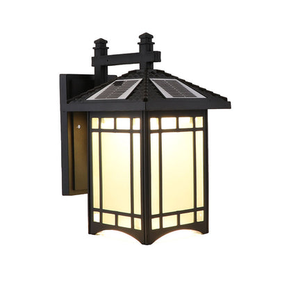 Vivolux | Rustieke Rechthoekige LED Wandlamp Frost Glas Zonne Wandlicht Armatuur voor Courtyard
