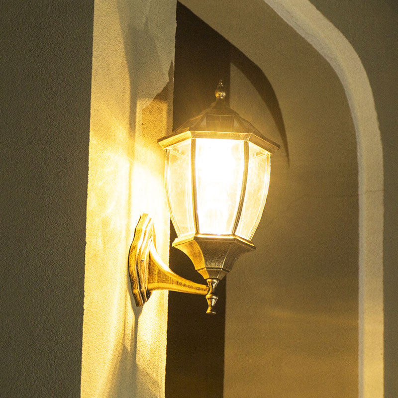 Vivolux | Glockenförmige klare Glas-Solar-Wandbeleuchtung Retro Innenhof LED-Wandleuchte