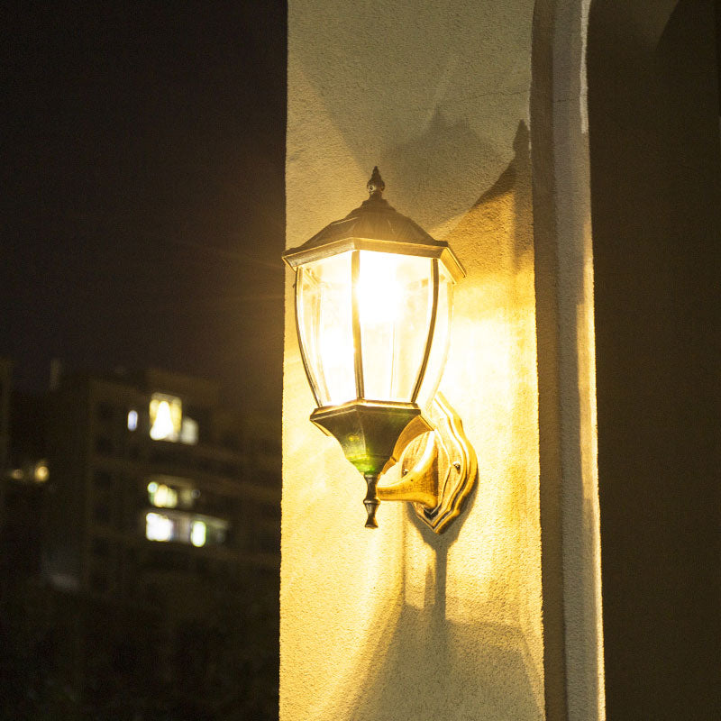 Vivolux | Glockenförmige klare Glas-Solar-Wandbeleuchtung Retro Innenhof LED-Wandleuchte