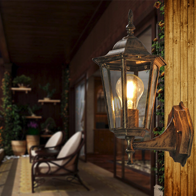 Vivolux | Tapered Klarer Glas Wand Scone Licht Traditionelle Einzelne Außen Wand Licht Fixture