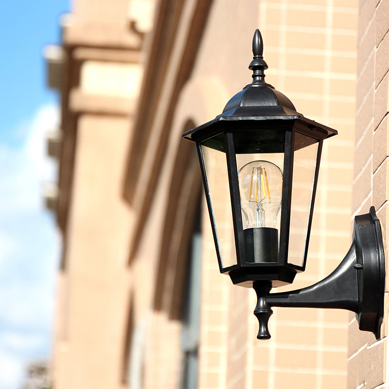 Vivolux | Tapered Klarer Glas Wand Scone Licht Traditionelle Einzelne Außen Wand Licht Fixture