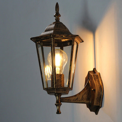 Vivolux | Klarer Glas konisch Wandbeleuchtung Fixture Vintage Einzel-Lampe Innenhof Wand Sconces Lampe