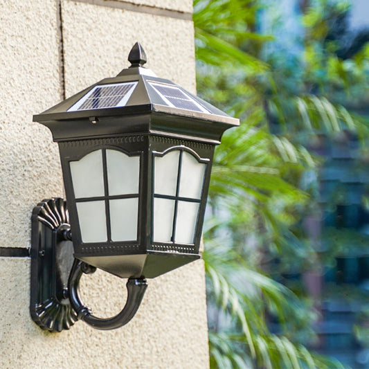 Vivolux | Traditionelle konische Form LED Wandmontage Licht Acryl Solar Wandlicht Leuchte für Außenbereich