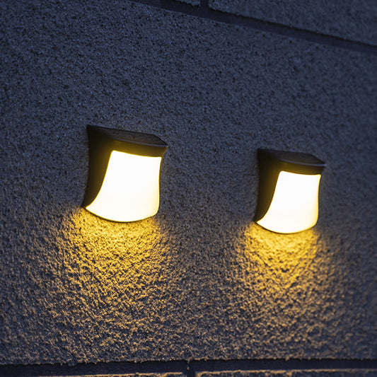 Vivolux | Retro Gebogen LED Flush Mount Wandlamp Acryl Solar Wandverlichting Fixture voor Buiten