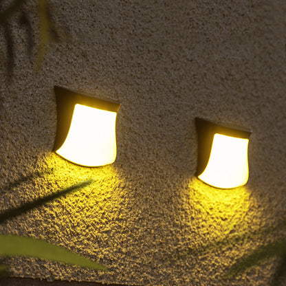 Vivolux | Retro Gebogen LED Flush Mount Wandlamp Acryl Solar Wandverlichting Fixture voor Buiten