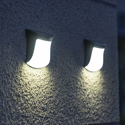 Vivolux | Retro Gebogen LED Flush Mount Wandlamp Acryl Solar Wandverlichting Fixture voor Buiten