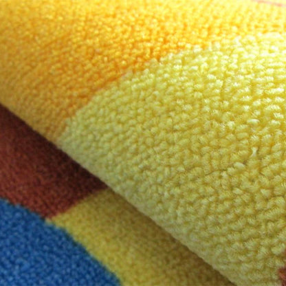 Vivolux | Bunter Kinderteppich Mehrfarben Tiermuster Teppich Synthetik Fleckenresistent Rutschfeste Unterlage Maschinenwaschbarer Teppich für den Kindergarten