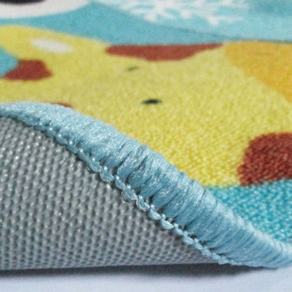Vivolux | Bunter Kinderteppich Mehrfarben Tiermuster Teppich Synthetik Fleckenresistent Rutschfeste Unterlage Maschinenwaschbarer Teppich für den Kindergarten