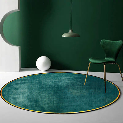 Vivolux | Retro Smaragdgroen Effen Tapijt Polypropyleen Luxe Vloerkleed Vlekbestendig Wasbaar Antislip Tapijt voor Woondecoratie