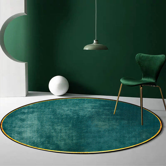 Vivolux | Retro Smaragdgroen Effen Tapijt Polypropyleen Luxe Vloerkleed Vlekbestendig Wasbaar Antislip Tapijt voor Woondecoratie