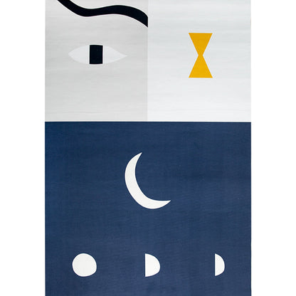 Vivolux | Natuurlijk Abstract Kleurblok Tapijt Multicolor Nordic Vloerkleed Polyester Huisdiervriendelijk Vlekbestendig Antislip Tapijt voor Thuis