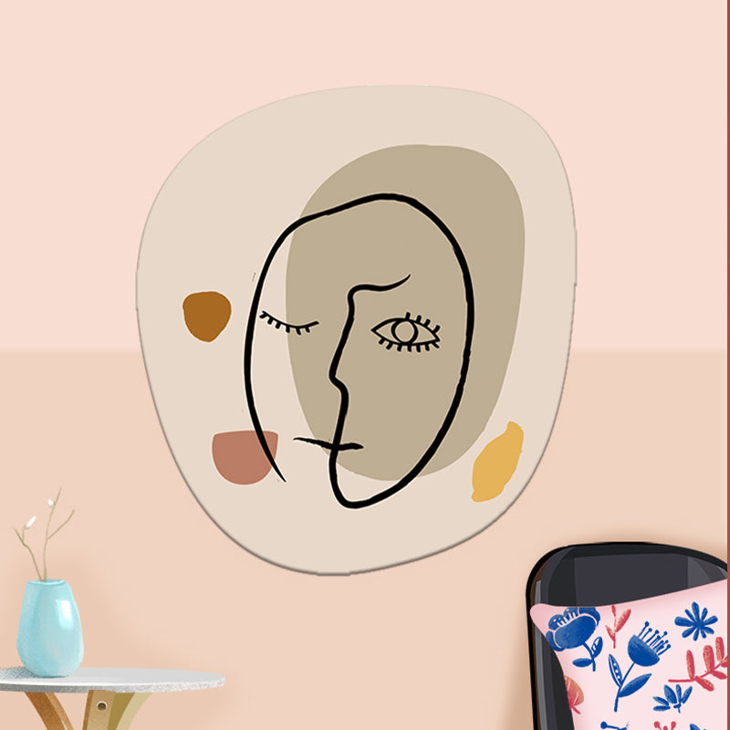 Vivolux | Nordic Style Schlafzimmer Teppich Morandi Farbe Abstrakte Linien Skizze Teppich Polypropylen Anti-Rutsch Rücken Maschinenwaschbar Haustierfreundlicher Teppich