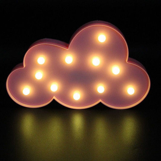 Vivolux | Kids Style Wolkenvormige Batterijlamp Plastic Slaapkamer LED Nachtkastje Verlichting