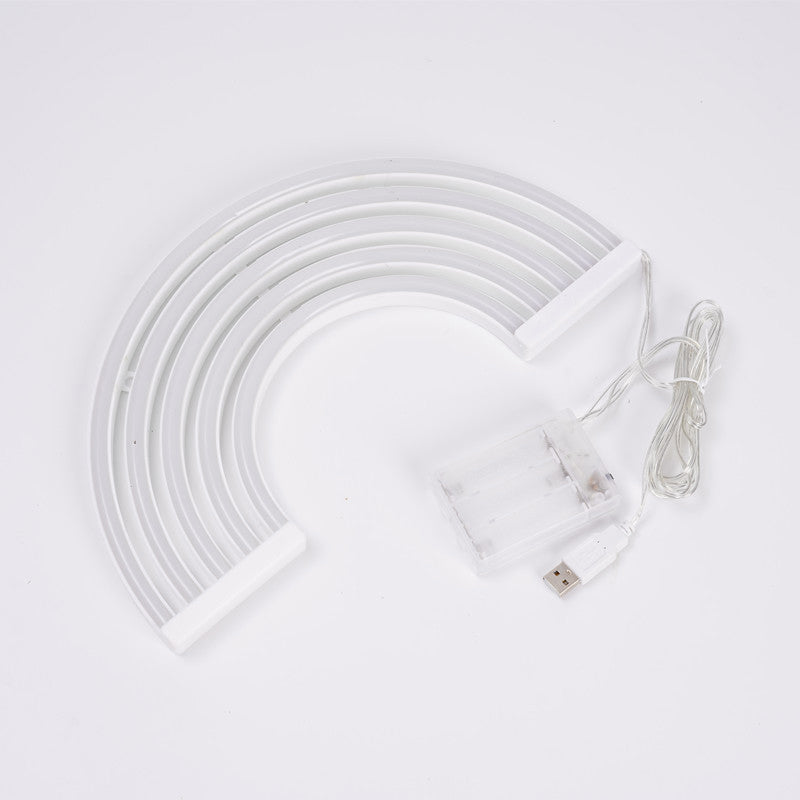 Vivolux | Cartoon Vormige LED Tafel Lamp Artistiek Plastic Slaapkamer Batterij Neon Muurverlichting Ideeën voor Slaapkamer